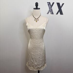 Motivi Ivory Lace Hem Slip V-Neck Fairy Angel Euro Italy M